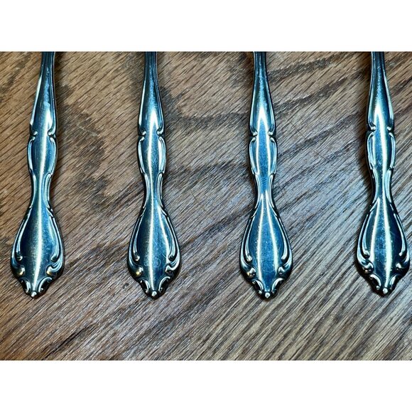 Set of 4 Oneida Community Cantata Teaspoons   stainless flatware 6" - Picture 5 of 11